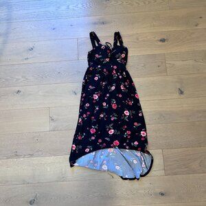 Witchy Maxi Floral Dress in Black and Pink Size S